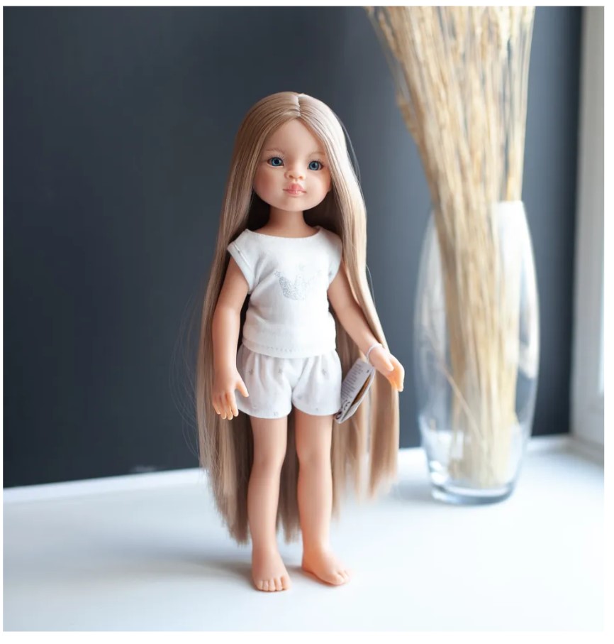 Кукла Маника с длинными волосами в пижаме 32 см  